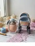 Doll in a Baby-Carriage Amigurumi Pattern step 3 - details and accessories
