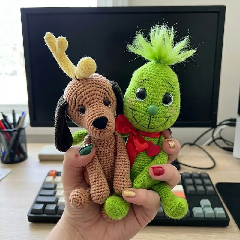 Complimentary Intermediate crochet pattern: Baby Grinch Amigurumi Pattern - Simple to follow guide