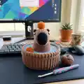 Capybara in a tub Amigurumi Pattern step 3 - details and accessories