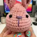 Rabbit Amigurumi Pattern step 2 - assembly progress