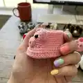 Angry TP Cal Amigurumi Pattern step 2 - assembly progress