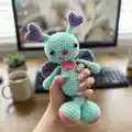 Blue the Butterfly Amigurumi Pattern step 1 - construction progress