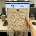 Delilah Boho Bag Pattern step 1 - construction progress