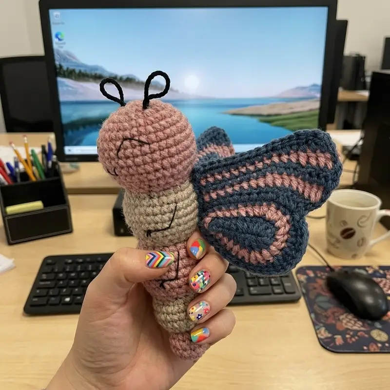 Complimentary Beginner Friendly crochet pattern: Ava the Butterfly Amigurumi Pattern - Simple to follow guide