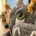 Baby Dino Backpack Amigurumi Pattern step 2 - assembly progress