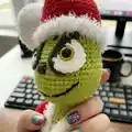 Grinch Inspired Amigurumi Pattern step 2 - assembly progress