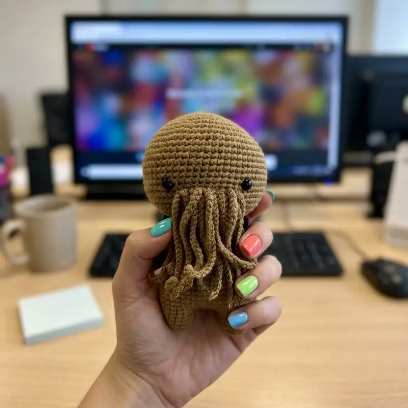Complimentary Intermediate crochet pattern: Baby Cthulhu Amigurumi Pattern - Simple to follow guide