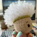 Baby Dandelion Amigurumi Pattern step 2 - assembly progress
