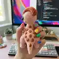Parasaurolophus Ginny Amigurumi Pattern step 4 - final assembly and finishing