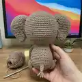 Bubba the Elephant Amigurumi Pattern step 4 - final assembly and finishing