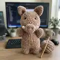 BOAR HAND PUPPET Amigurumi Pattern step 3 - details and accessories