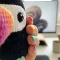 Toucan Amigurumi Pattern step 2 - assembly progress