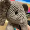 Bubba the Elephant Amigurumi Pattern step 2 - assembly progress