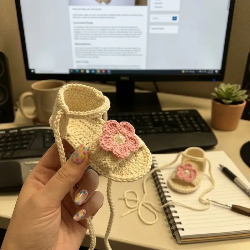 Complimentary Beginner Friendly crochet pattern: Baby Barefoot Sandals Pattern - Simple to follow guide