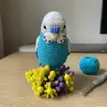 Budgerigar Amigurumi Pattern step 3 - details and accessories