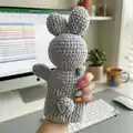 Bunny Hand Puppet Amigurumi Pattern step 4 - final assembly and finishing