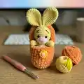 Bunny in carrot Amigurumi Pattern step 3 - details and accessories