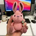 Rabbit Amigurumi Pattern step 1 - construction progress