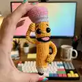 Bobby the Pencil Amigurumi Pattern step 1 - construction progress
