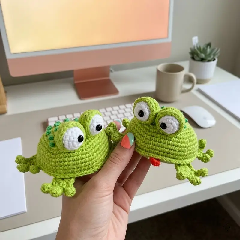 Complimentary Intermediate crochet pattern: Little Frog Amigurumi Pattern - Simple to follow guide
