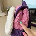 Plush Backpack Bunny Amigurumi Pattern step 2 - assembly progress