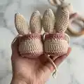 Bunny Booties Pattern step 4 - final assembly and finishing