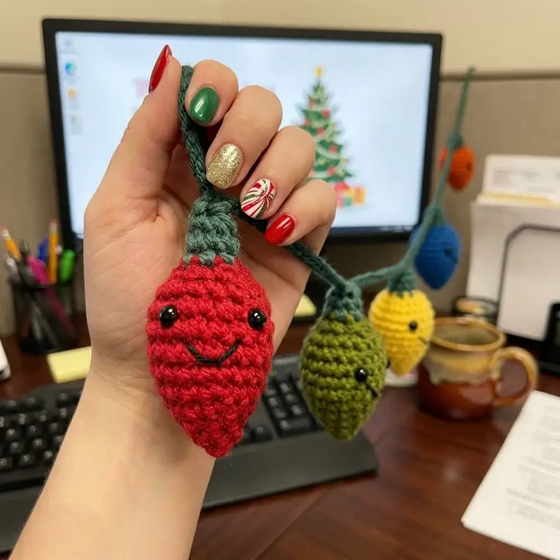 Complimentary Beginner Friendly crochet pattern: Holiday Lights Amigurumi Pattern - Simple to follow guide