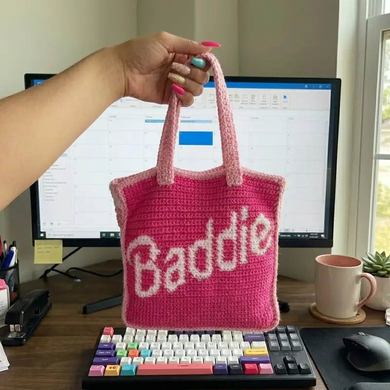 Complimentary Intermediate crochet pattern: Baddie Barbie Bag Pattern - Simple to follow guide