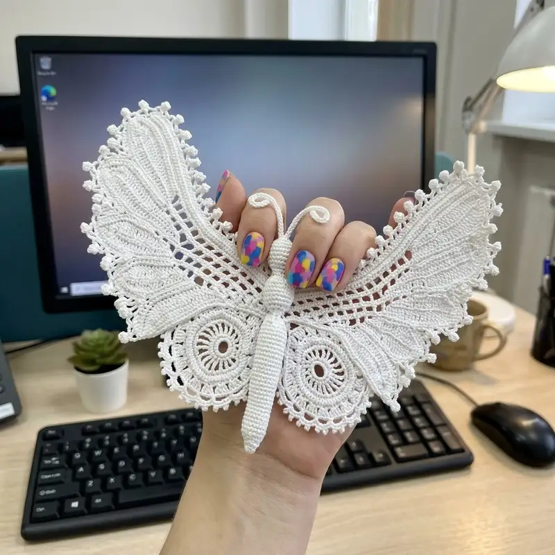 Complimentary Intermediate crochet pattern: Butterfly Crochet Pattern - Simple to follow guide