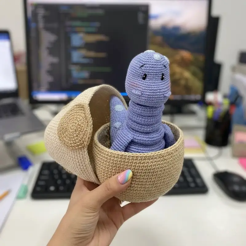 Complimentary Intermediate crochet pattern: Baby Dino Amigurumi Pattern - Simple to follow guide