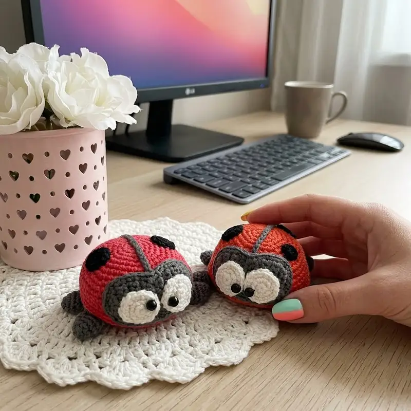 Complimentary Intermediate crochet pattern: Ladybug Amigurumi Pattern - Simple to follow guide