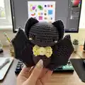 Baby Bat Amigurumi Pattern step 1 - construction progress
