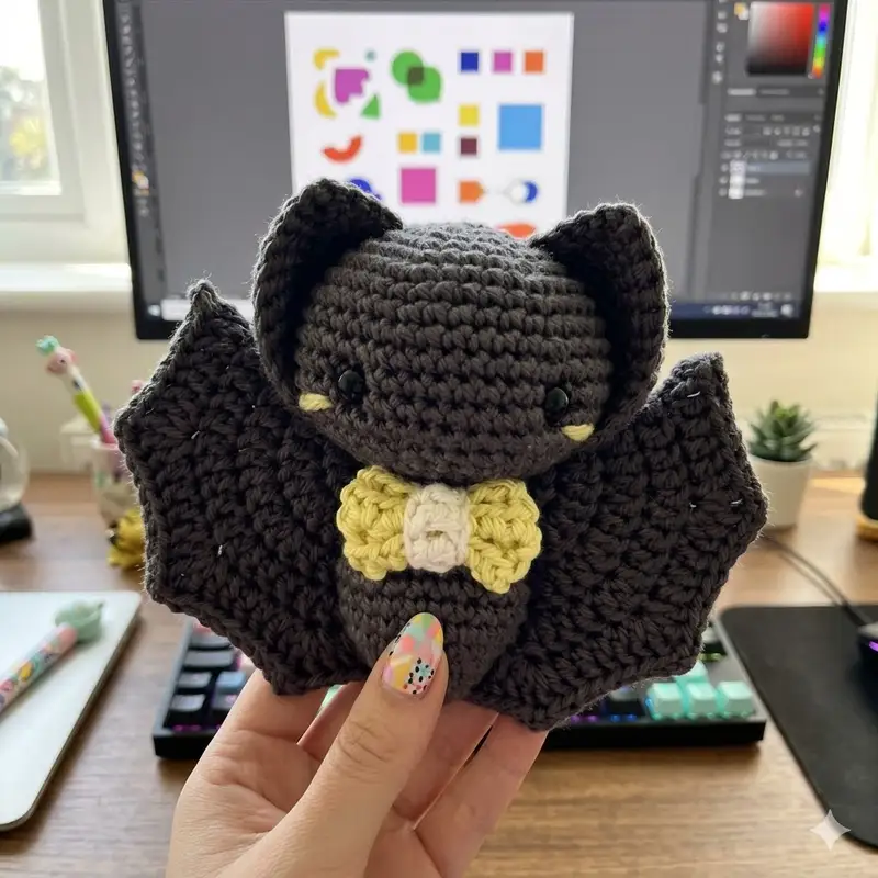 Complimentary Intermediate crochet pattern: Baby Bat Amigurumi Pattern - Simple to follow guide