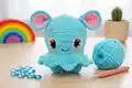 Blue the Dumbo Octopus Amigurumi Pattern step 3 - details and accessories