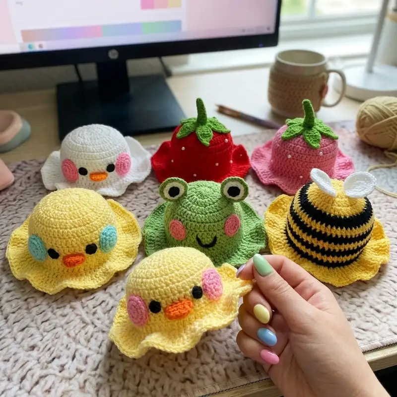 Complimentary Intermediate crochet pattern: Summertime Cuties Amigurumi Pattern - Simple to follow guide
