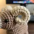 Bobby the Bighorn Sheep Amigurumi Pattern step 2 - assembly progress