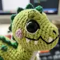 Tyrannosaurus Oliver Amigurumi Pattern step 2 - assembly progress