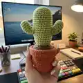 Desert Crochet Cactus Amigurumi Pattern step 1 - construction progress