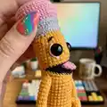Bobby the Pencil Amigurumi Pattern step 2 - assembly progress