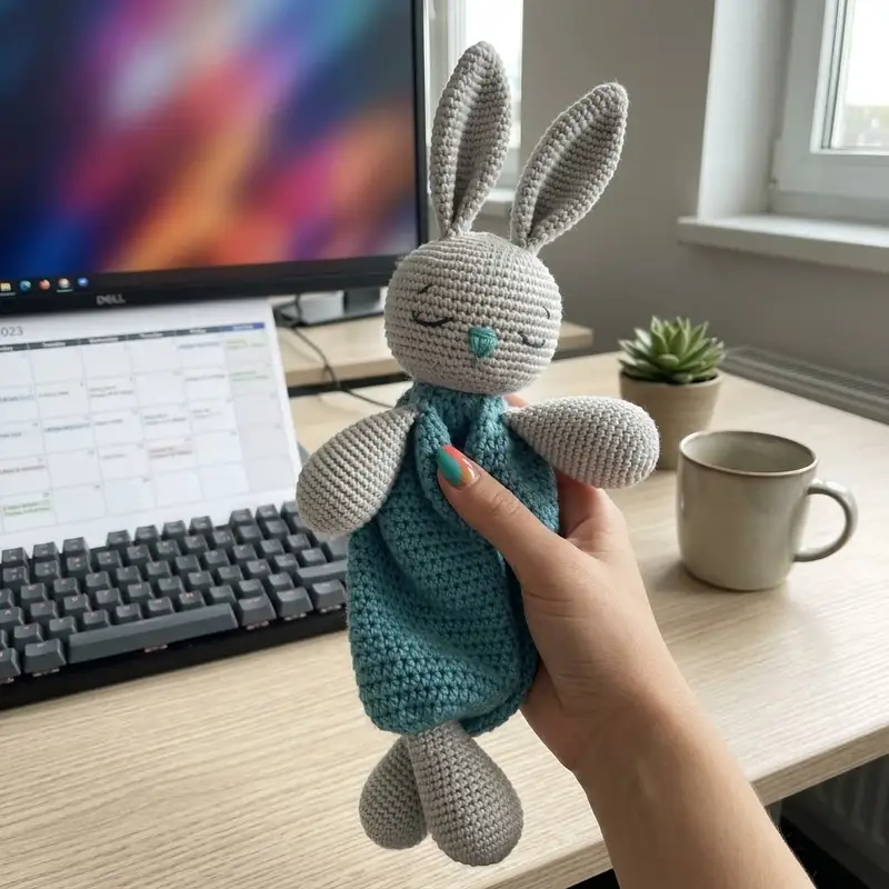 Complimentary Intermediate crochet pattern: Bunny Lovey Amigurumi Pattern - Simple to follow guide