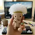 Baby Dandelion Amigurumi Pattern step 1 - construction progress