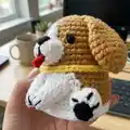 Beagle Dog Amigurumi Pattern step 2 - assembly progress
