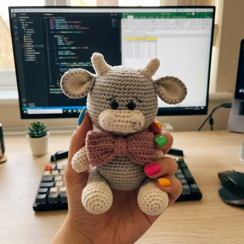Complimentary Beginner Friendly crochet pattern: Asher the Ox Amigurumi Pattern - Simple to follow guide