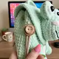 Plush Backpack Frog Amigurumi Pattern step 2 - assembly progress