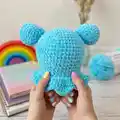 Blue the Dumbo Octopus Amigurumi Pattern step 4 - final assembly and finishing
