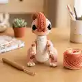 Parasaurolophus Ginny Amigurumi Pattern step 3 - details and accessories