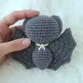 Baby Bat Amigurumi Pattern step 4 - final assembly and finishing
