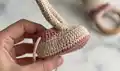 Bunny Booties Pattern step 2 - assembly progress