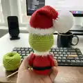Grinch Inspired Amigurumi Pattern step 4 - final assembly and finishing
