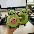 Avocado family Amigurumi Pattern step 1 - construction progress